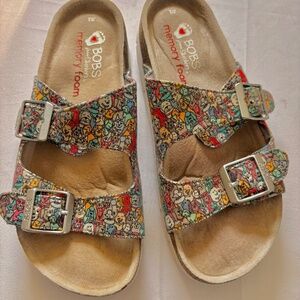 BOBS Skechers Dog Print Double Buckle Bohemian Dog Print Sandals Memory Foam 5